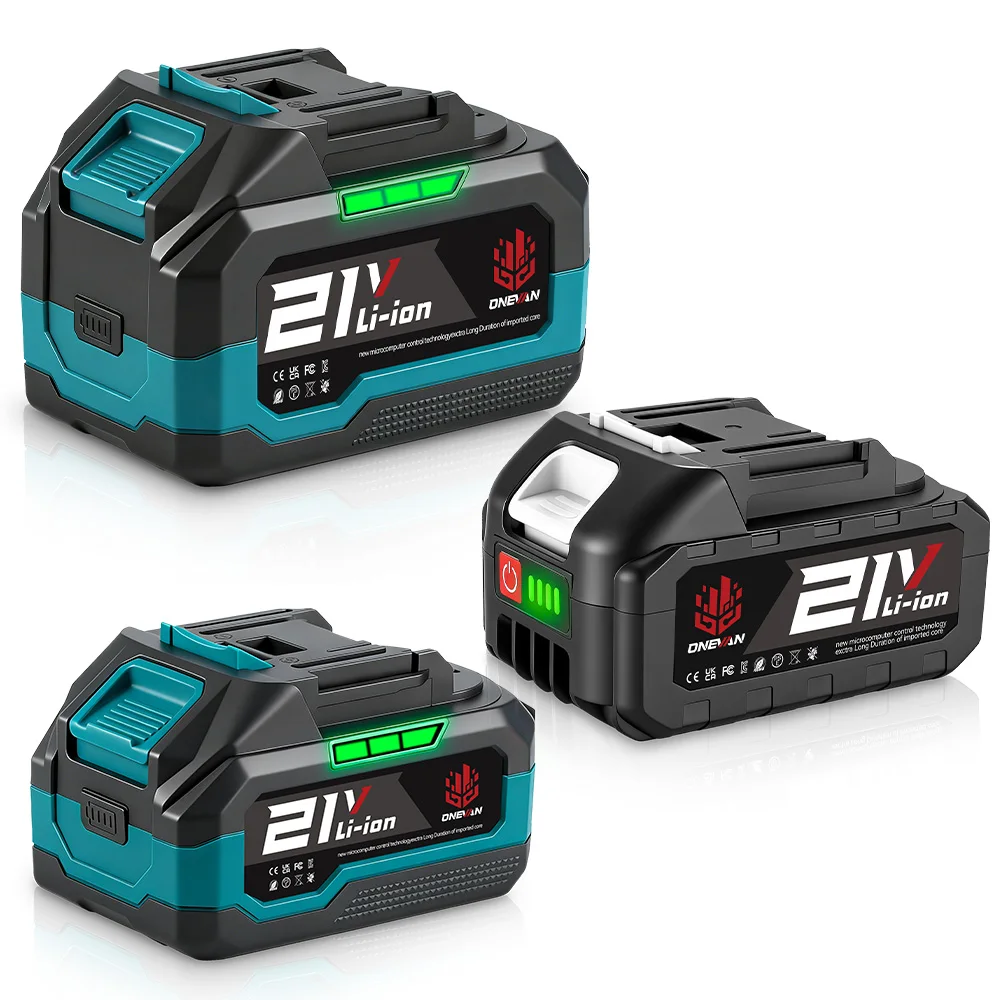 Akumulator litowy ONEVAN 21V 22500mAh 15000mAh, akumulator jonowy do elektronarzędzi akumulatorowych, zamiennik akumulatora Makita 18V. — 2