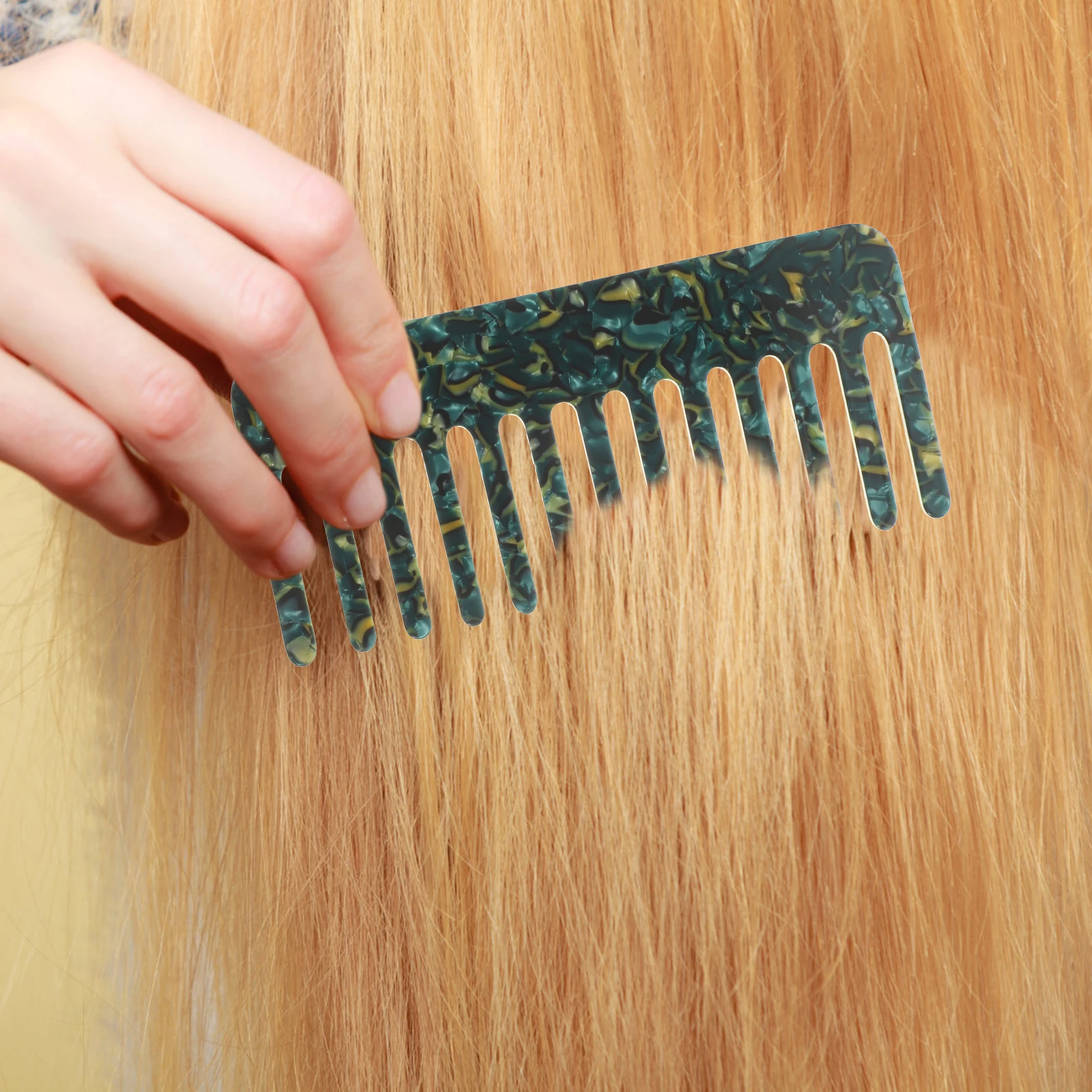 

Sturdy Wide Tooth Comb for Curly Hair Women Men Detangling Lightweight Travel Large-toothed Fork Headdress Durable for Women