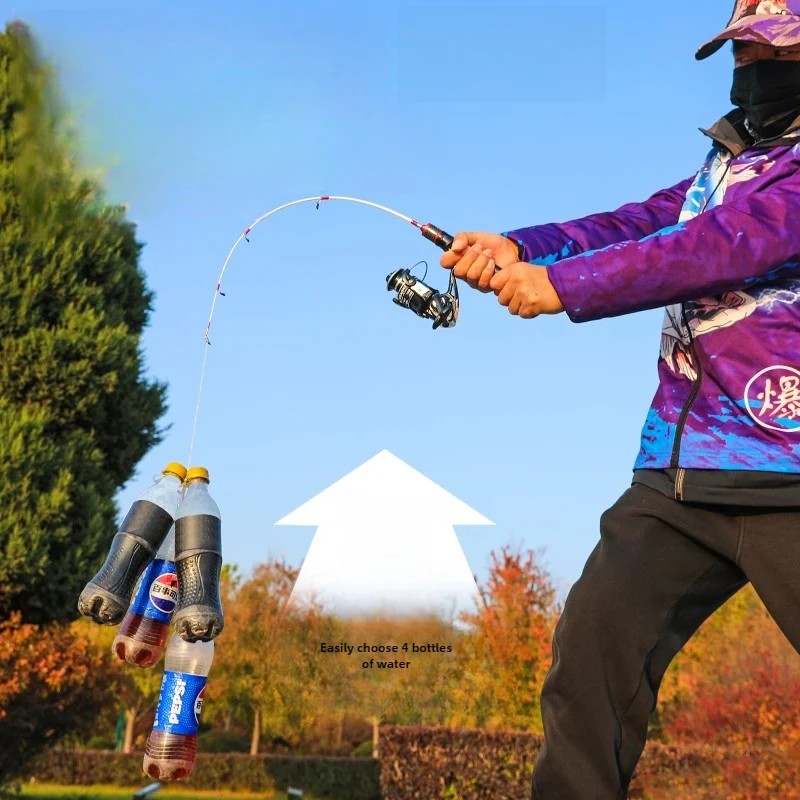 

Upgraded Ice Fishing Rod Set, High Carbon Fiber Soft Tip Pole, Large Ceramic Guides, Compact & Easy to Carry