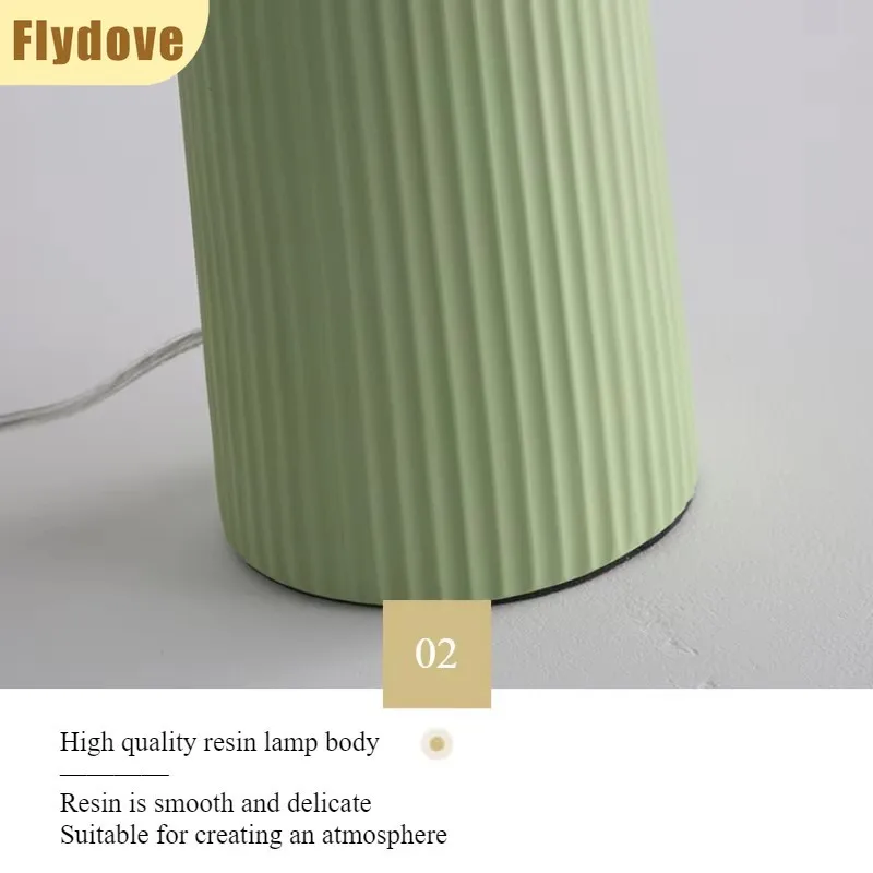 New Nordic Modern Environmentally Friendly Resin Immortal Tree Shaped Personalized Vertical Lamp Creative Cream Style Desk Lamp