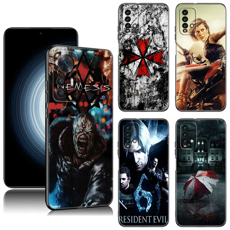 R-resident Evil Game Phone Case For Xiaomi Redmi Note  5 6 7 K40 K60 Pro 7A 8A 9A 9C 9i 9T 10A 10C 12C A1 A2 Plus 4G Black Cover