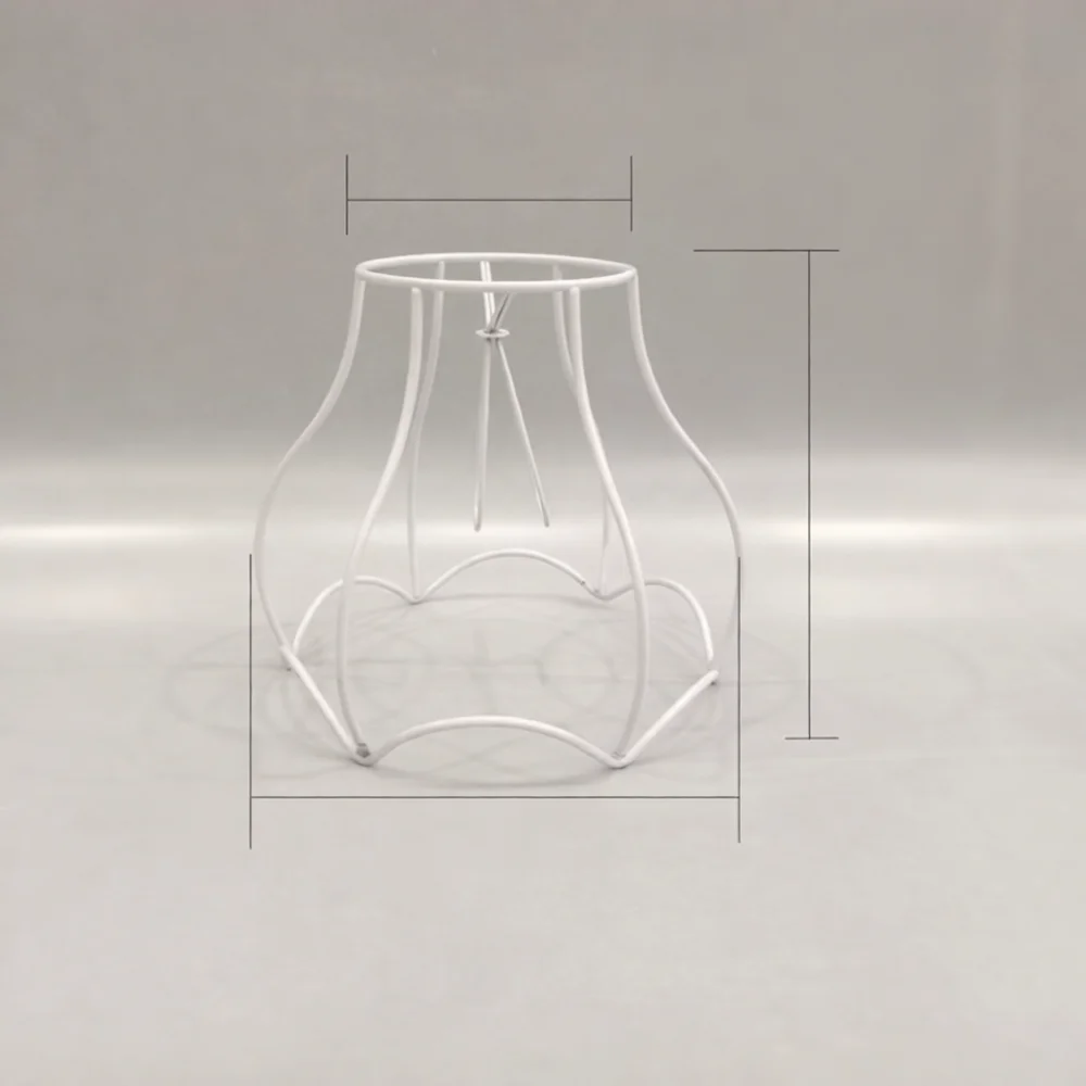 Handmade Craft Lampshade Wire Frame DIY Light Fitting Square And Round Metal Base For Custom Table Pendant Lamp Decor