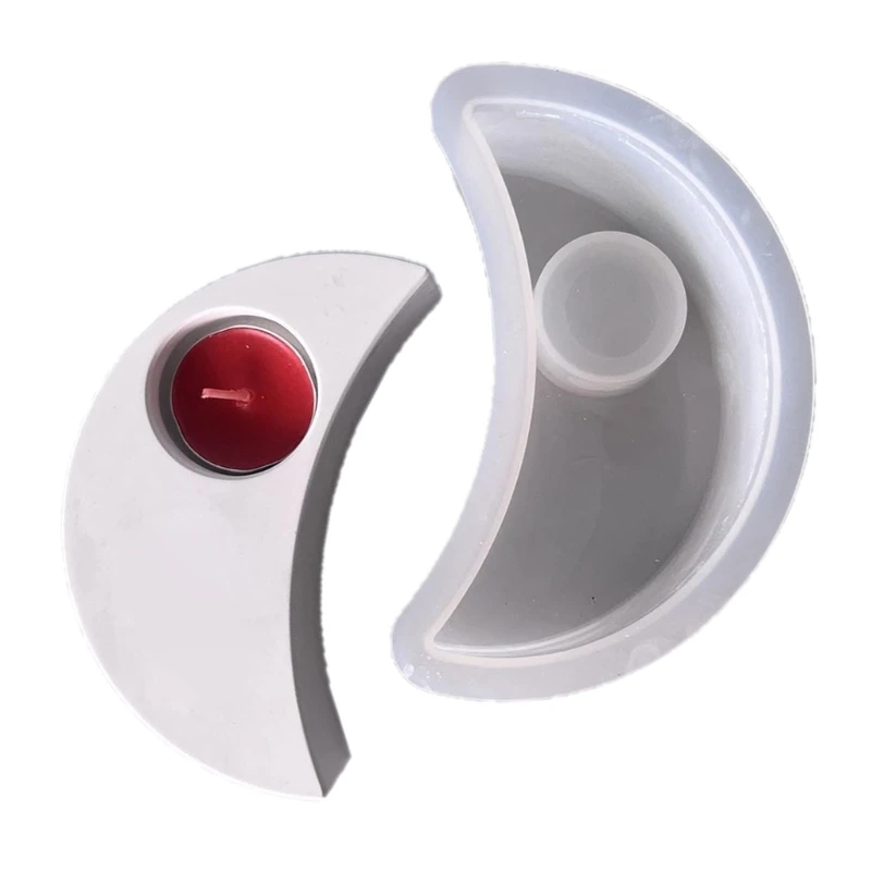 

Moon Holder Silicone Molds Epoxy Resin Molds Moon Tealight Holder Molds Candlestick Molds Plasters Moulds