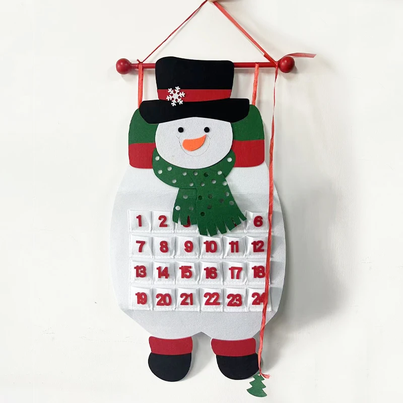 ﻿1set 2025 Christmas Advent calendar Santa Claus Snowman Christmas Deer Door Wall Window Decor Hanging Christmas Home Decoratio - Image 5