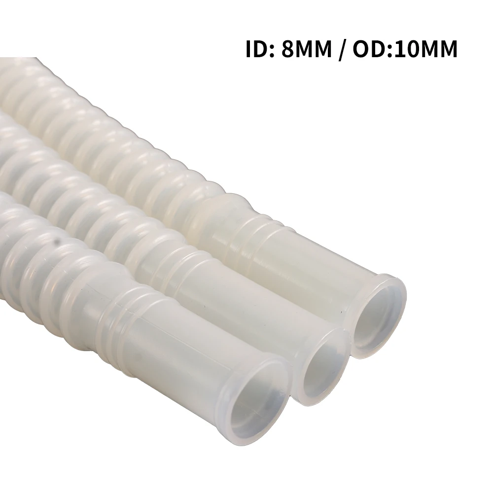 150mm 200mm 260mm Pipe Corrugated Flexible Hose  For Fuel Pump Connector  Length Plastic Tube ID 8mm OD10mm 2PCS/Lot