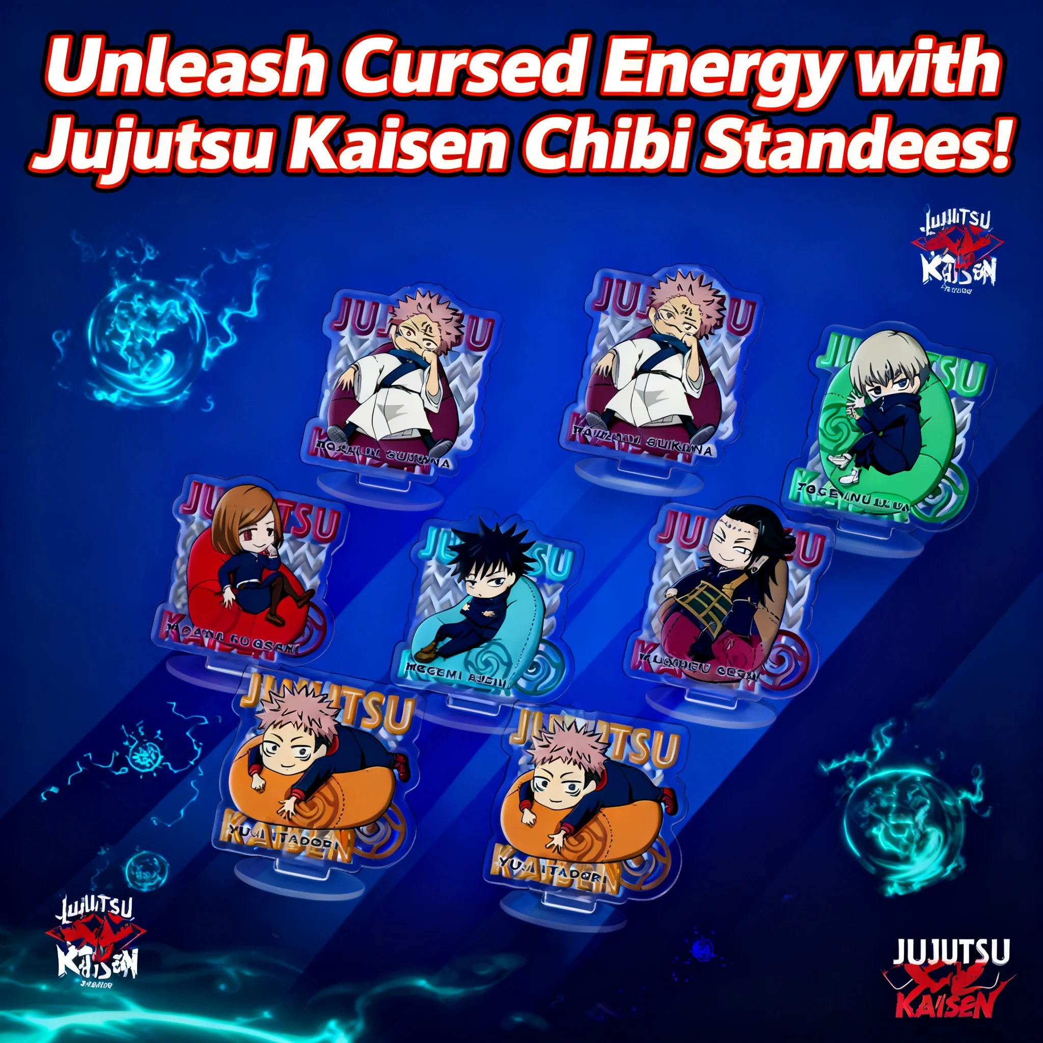 

Jujutsu Kaisen Acrylic Stand Set Yuji Itadori Megumi Fushiguro Anime Merchandise 9 Piece Collection Cross Border Ready Stock