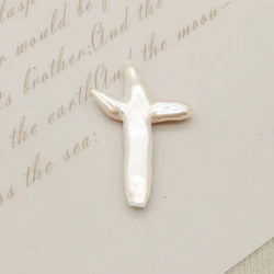 Baroque Cross Pearl Beads Natural Freshwater Pearl Non Porous Interval Loose Bead Jewelry Making DIY Necklace Bracelet Earrings