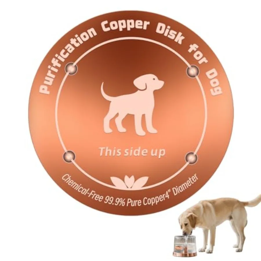 

Copper Disk for Dog Water Bowl Dispenser 4-inch Diameter, 0.6mm Thick 99.99% Pure Copper Disc Automatic Dog Water BowlDispenser