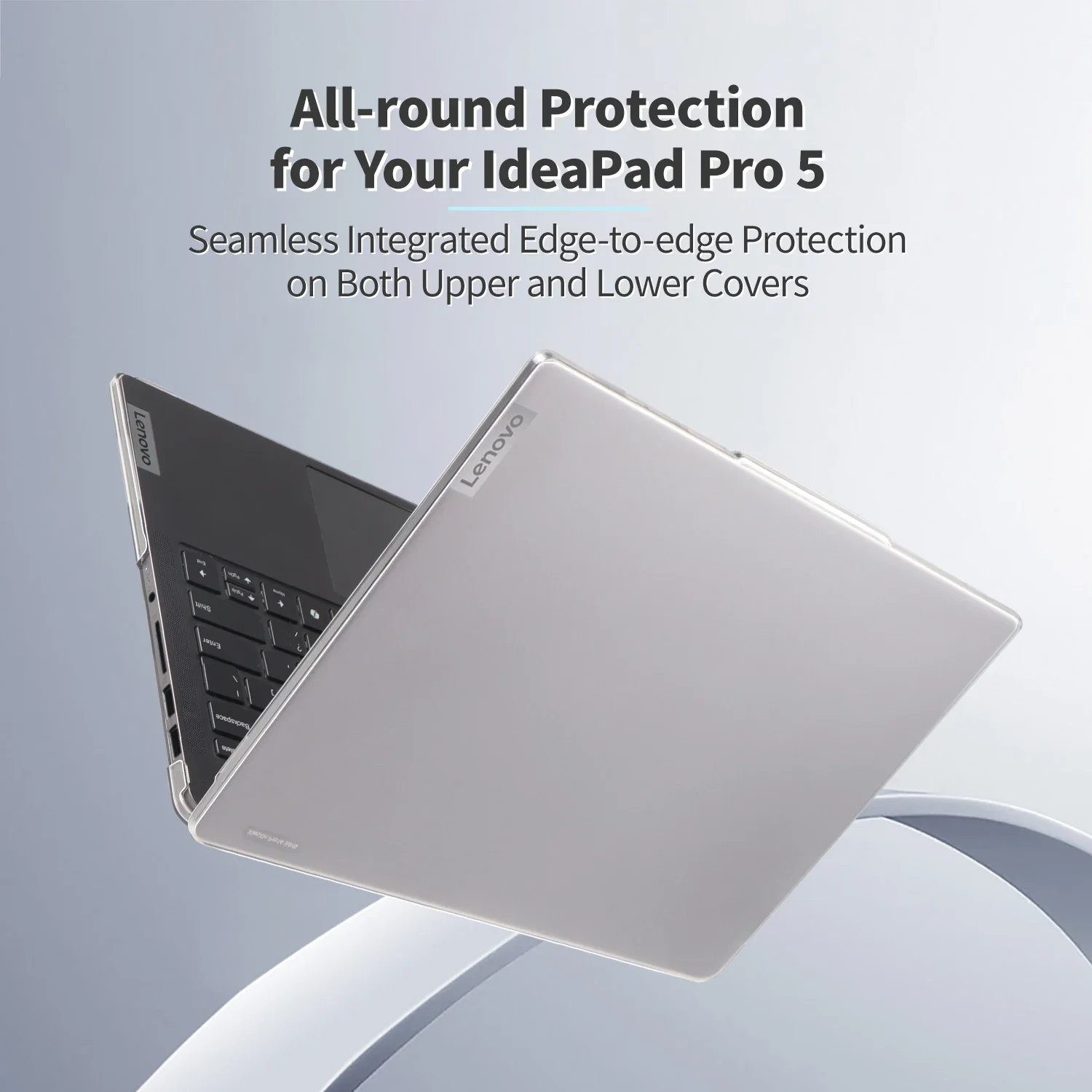 Matowe, przezroczyste etui na laptopa Lenovo 2024/2023 IdeaPad Pro 5 14 cali, twarda obudowa ochronna do modeli 14IMH9/14AHP9/14IRH8/14ARP8 — zdjęcie produktu 3