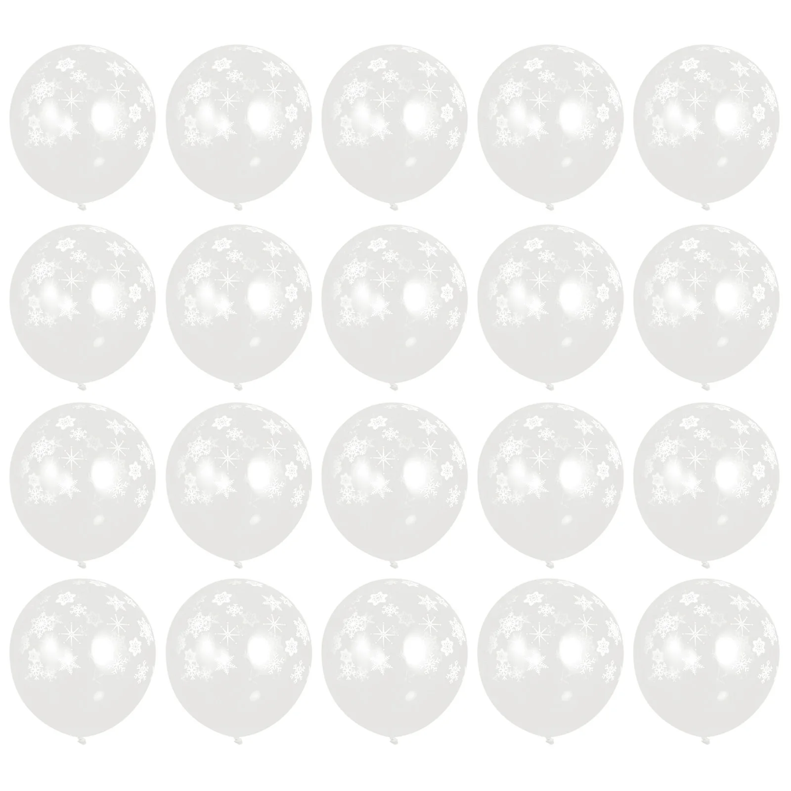 

100pcs 12 Inch Thickened Latex Balloons Snowflakes Design Christmas Party Decorations Holiday Festival Celebration Birthday