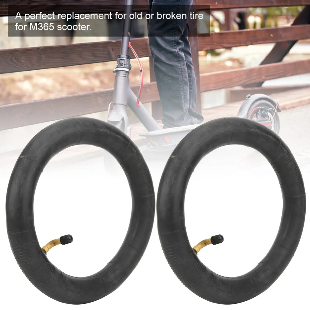

2 Pcs Rubber Inner Tube Reinforced Angled Valve Stem Electric Scooter Tire Tube Thickened Inflatable Tire Tube for Xiaomi M365