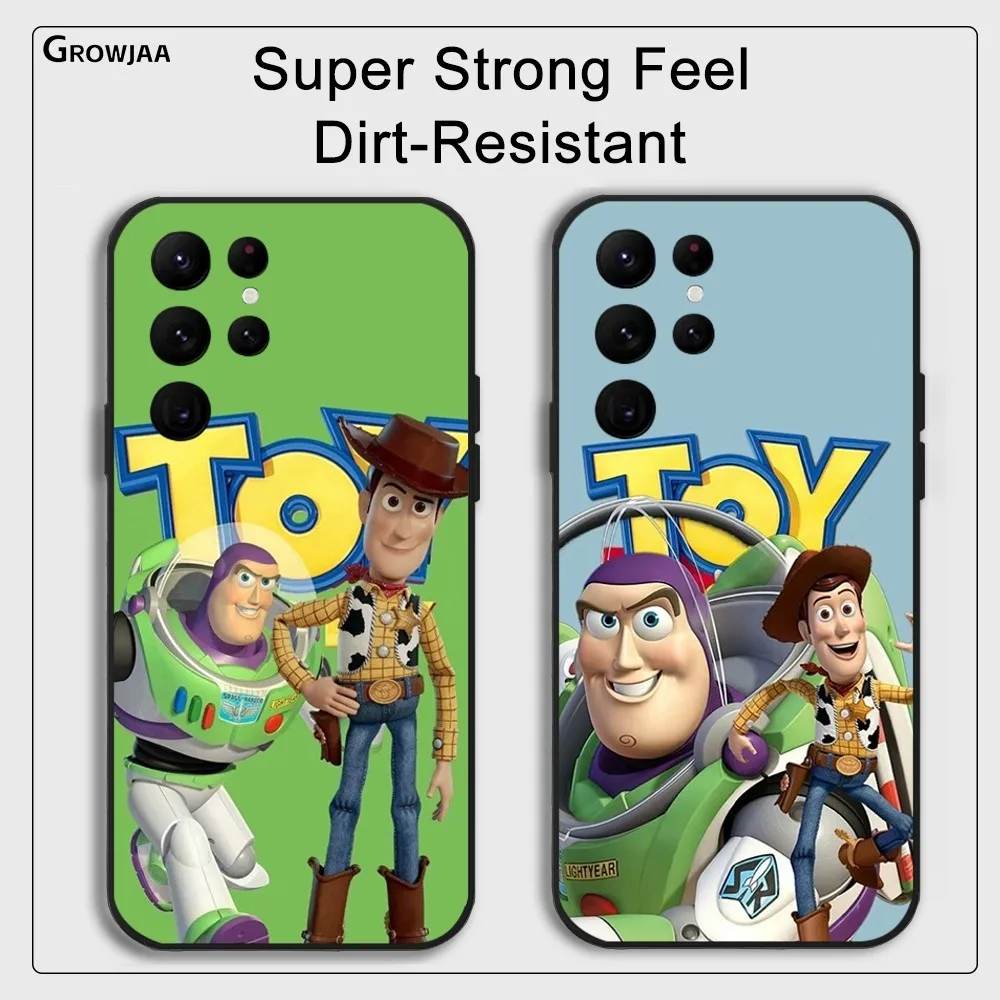 Cartoon Toy Story Woody Buzz Phone Case for Samsung Galaxy S24 Ultra S22 S23 Ultra S21 S20 Protective Silicone Funda Soft Cover