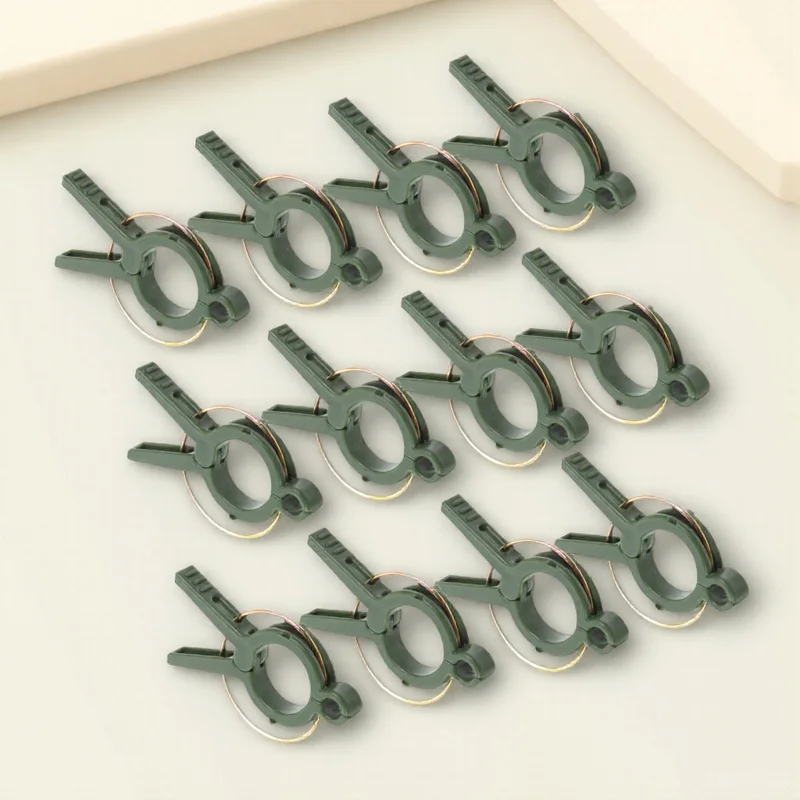 

12Pcs Garden Plant Clips Sturdy Plastic Stem Supports for Climbing Plants Tomato Vine Fixing Clips Plastic Plant Clamps