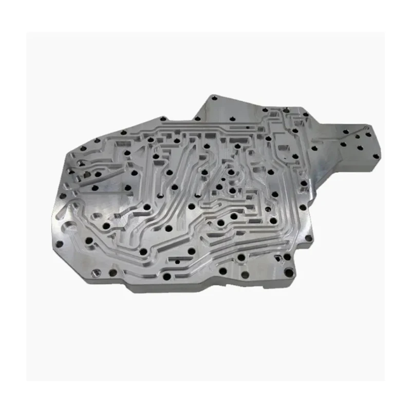 

Custom CNC Machined 6061 Billet Aluminum Valve Body Channel Plate CNC Prototype Service Fast Turnaround