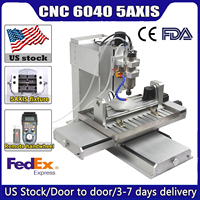 US Stock 5-Axis CNC Router machine CNC 6040 2.2KW CNC milling carving engraving machine CNC factory directly sell