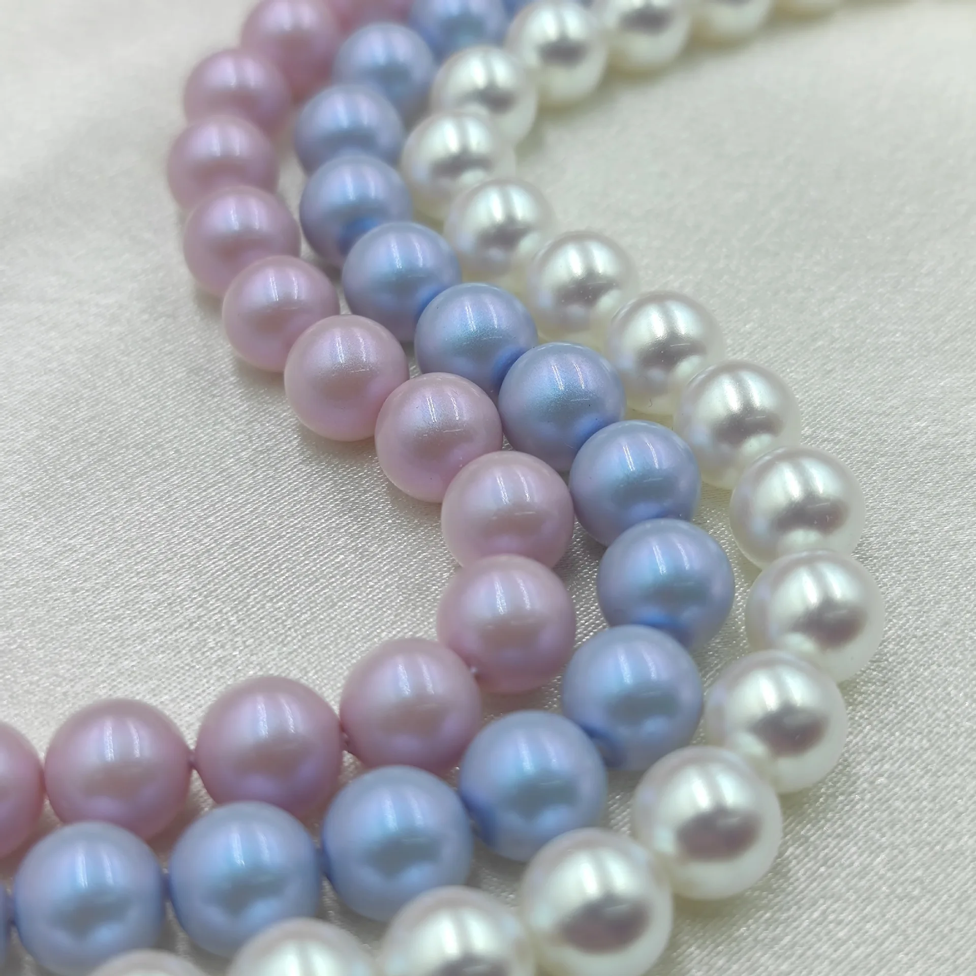 New Design Pearl Illusion Series 2026 Beads Full Hole Round Straight Hole Round Beads DIY Necklace Bracelet