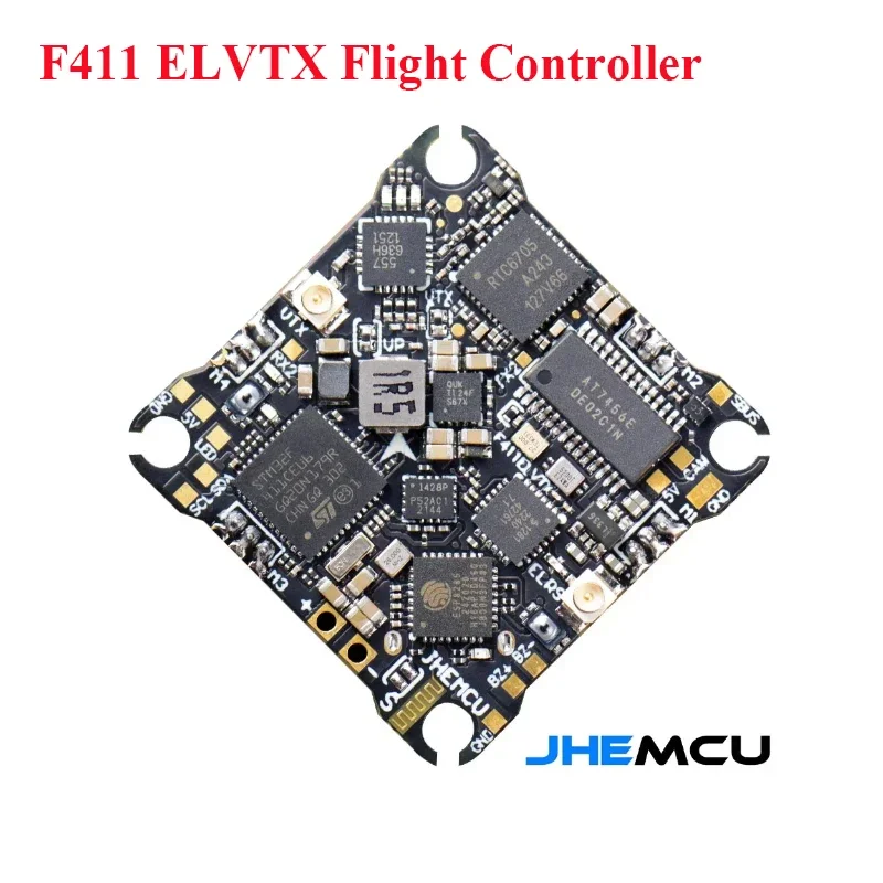 

JHEMCU F411 ELVTX Flight Controller with 5V BEC ELRS Receiver IMU ICM42688-P 25.5x25.5mm for Betaflight RC drone FPV Racing