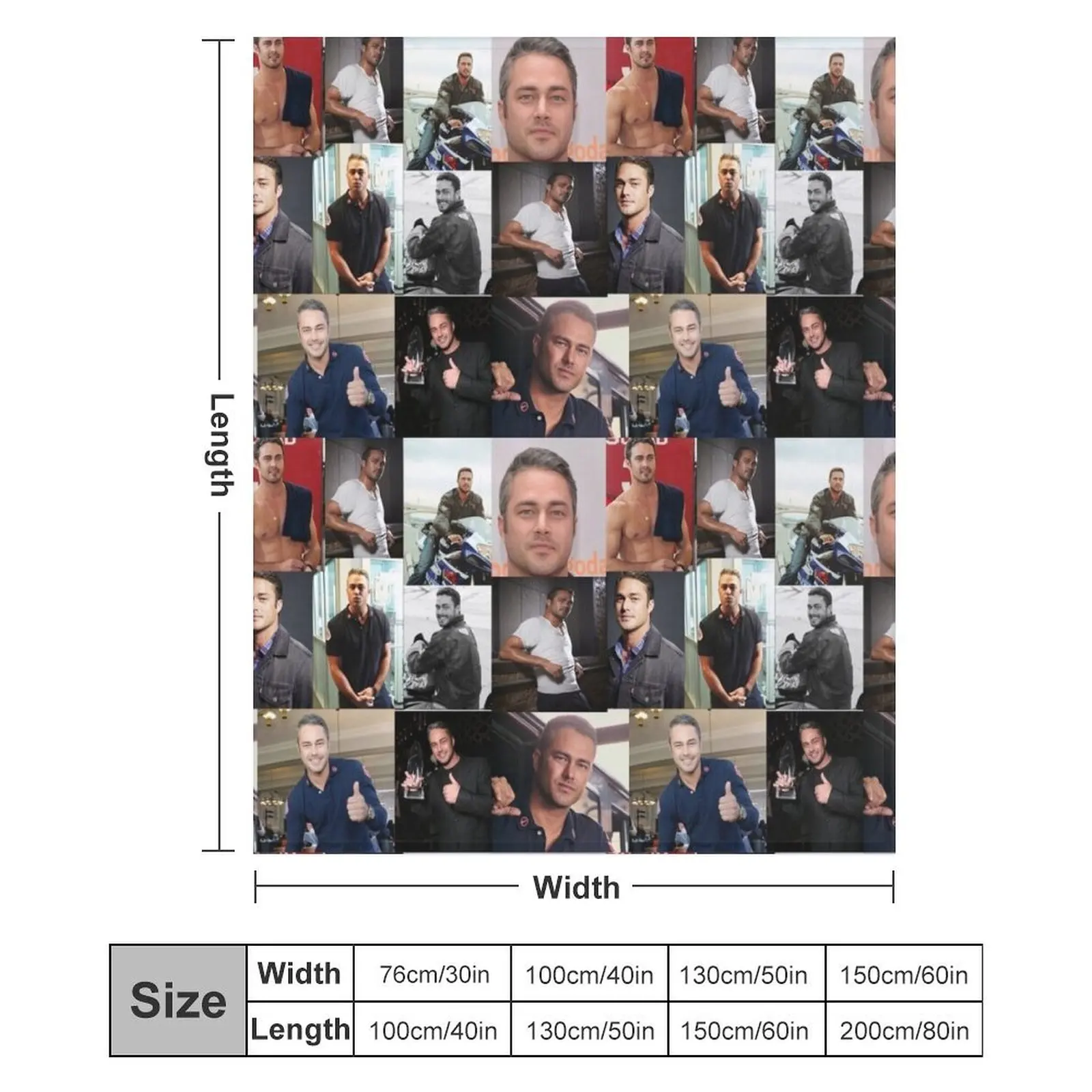 Taylor Kinney or Kelly severide Throw Blanket Picnic Hairy Blankets