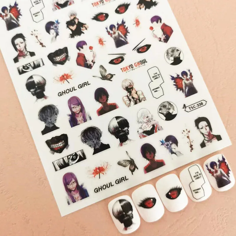 Anime Tokyo Ghoul Self Adhesive Decal Slider DIY Decoration Tools Nail Sticker TSC 338