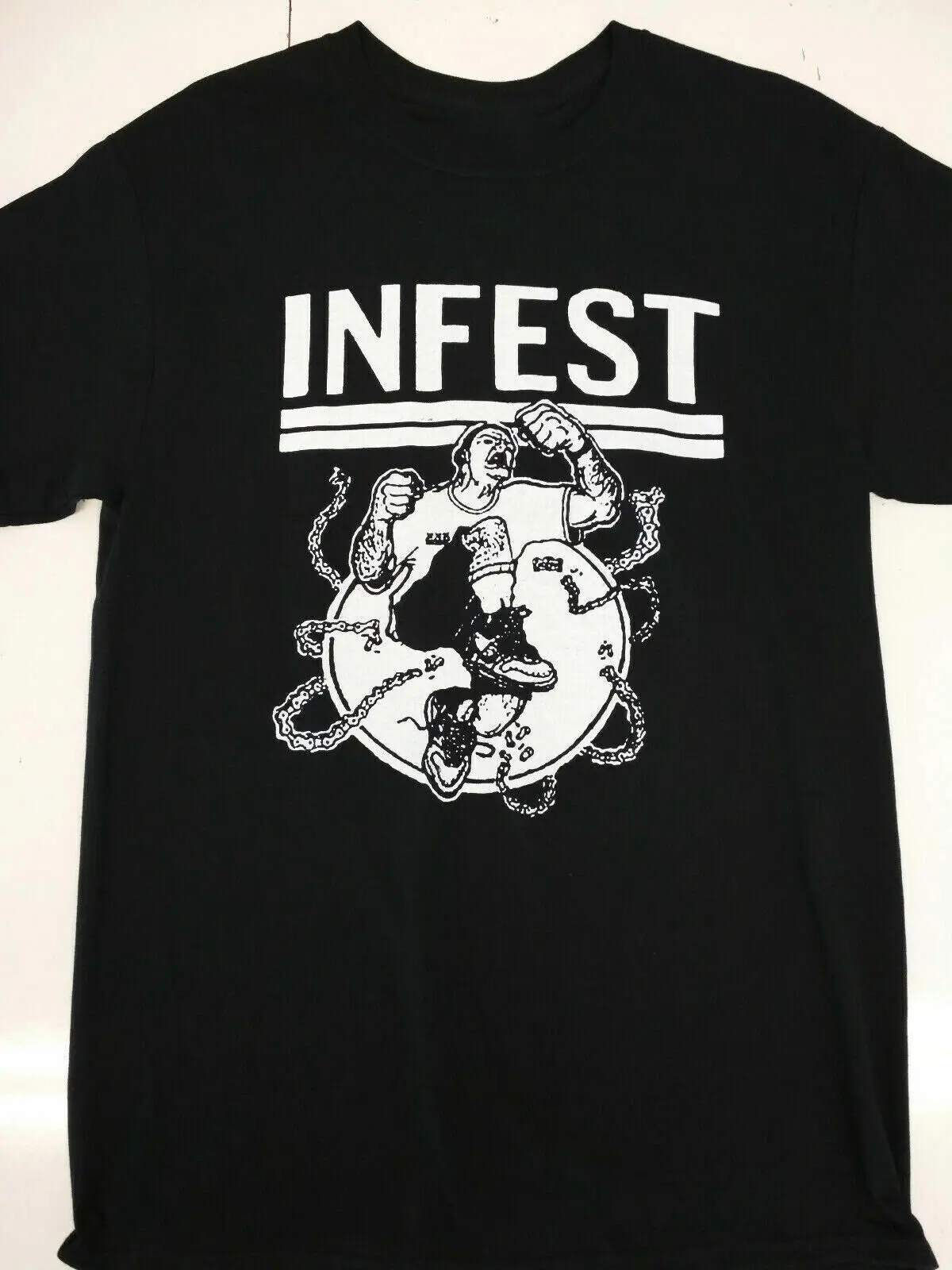 New Infest Band Short Sleeve Black All Size t-men Gift Shirt AC1058