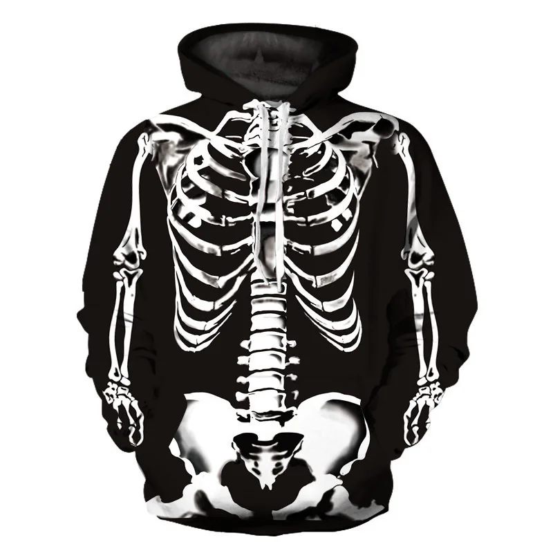 

Halloween Skeleton Skull 3D Print Hoodie Men Women Casual Hoodies Oversized Hoody Pullover Hooded Sweatshirts Kids Tops Clothing