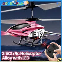 3.5Ch Rc Helicopter Alloy with Light Fall Resistant Remote Control Helicopter Plane Aircraft Flying Kids Toys for Boys Gifts