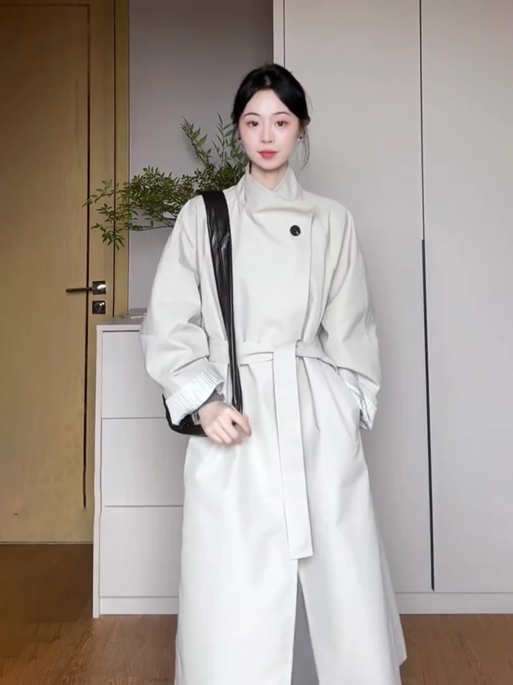 

Тренч женский, солнцезащитный, украшенный всем телом, изящный погон, расширенный красивый сложенный универсальный для девочек