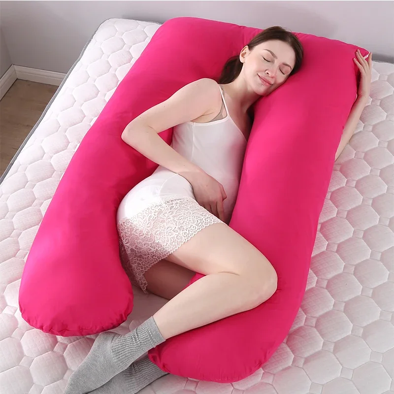 Oreiller de grossesse multifonctionnel en forme de U pour femme, soutien de la taille, coussin d'allaitement, oreillers pour le corps