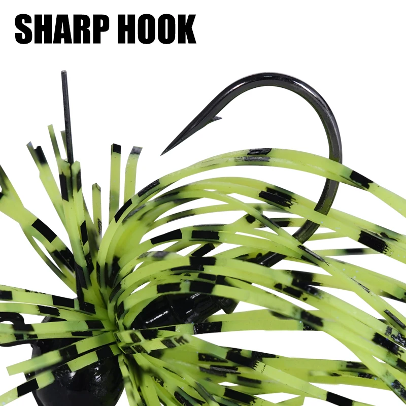 1pc Rubber Jig, Skirt Jig With Lead Head Hook For Trout Perch Bass, Fishing Accessory