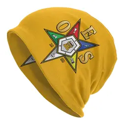Custom OES Emblem Order Of The Eastern Star Beanie Cap Unisex Winter Warm Bonnet Femme Knitted Hats Street Skullies Beanies Caps
