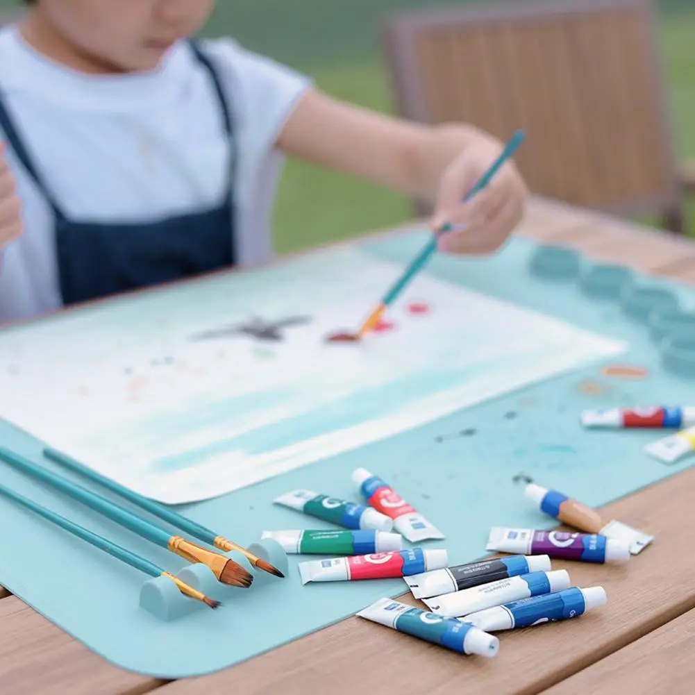 Children Drawing Mat  Unique Waterproof High Toughness  Painting Ink Blending Silicone Painting Mat for Home