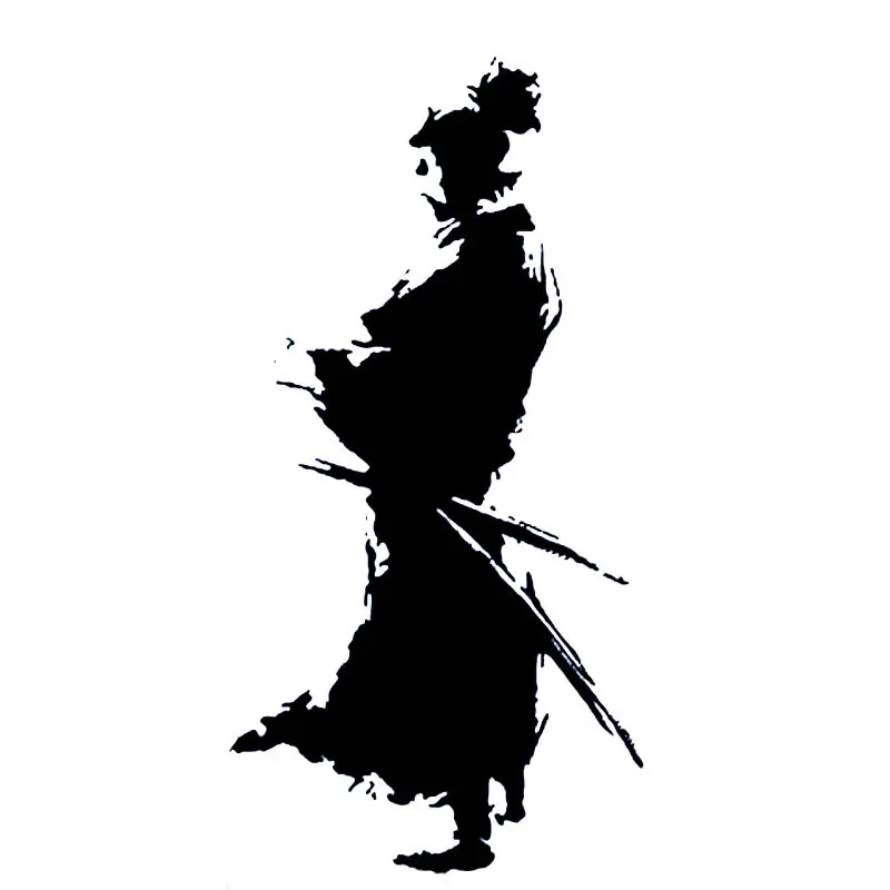 

Samurai Design Oriental Sword Car Decal Car Decoration Personality PVC Car Window Waterproof Sticker Black/White, 24cm*12cm