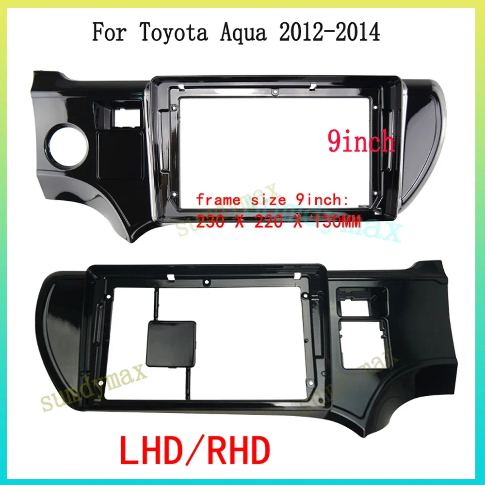 

9-дюймовый 2DIN автомобильный DVD Android GPS рамка Fascia декодер для TOYOTA AQUA 2012-2014 Android радио панель установки панели