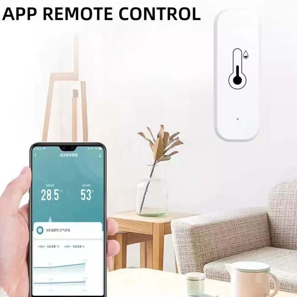 1-4PCS Tuya Zigbee/Cozylife WiFi Sensore di Umidità di Temperatura in Tempo Reale App di Monitoraggio Remoto Avvisi Vocale Alexa Google Assistant