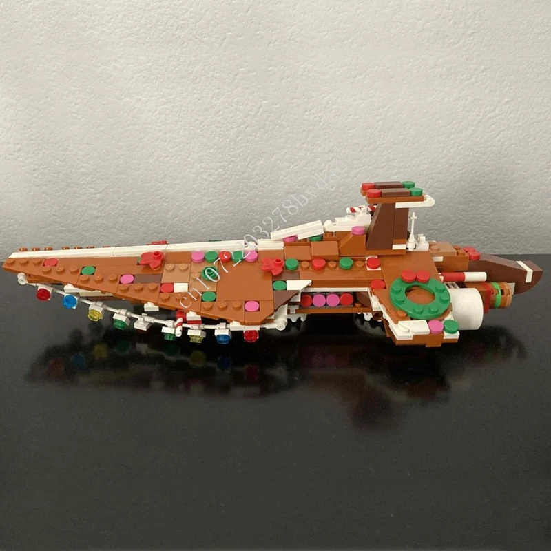 508PCS Pan di Zenzero Venator StarDestroyer Guerra Spaziale Militare MOC SpaceShip Modello di Battaglia Building Block FAI DA TE Modello di Educazione Regalo