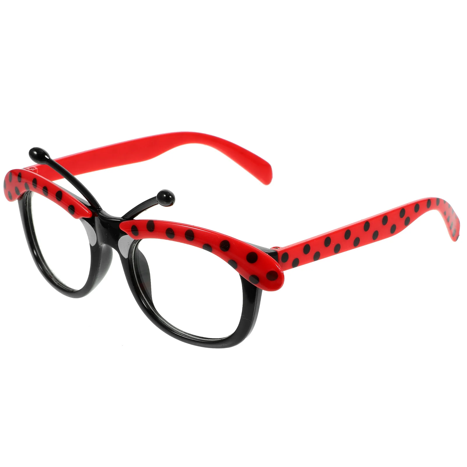 

Ladybug Eyeglasses Funny Red Cartoon Birthday Makeup Glasses Lightweight Portable Soft Texture Long Lasting Dance