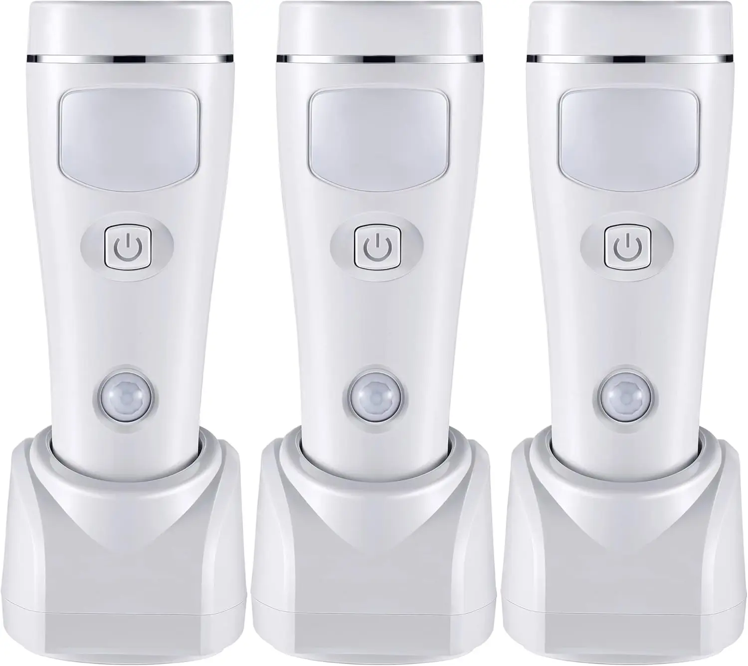 

4-in-1 Rechargeable LED Emergency Lights, 3-Pack Motion Sensor Night Light for Home Power Outage, Automatic On (White)