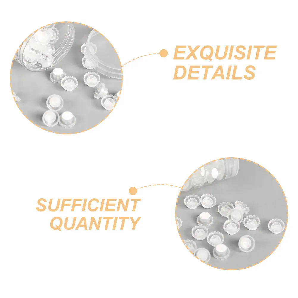120 قطعة من أكواب تطعيم الرموش، حاملات غراء مانعة للتسرب للاستخدام الدقيق، مثالية للمحترفين، لوازم حاوية تمديد الرموش