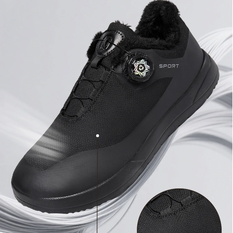 

New Winter Warm Snow Barefoot Casual Shoes Waterproof Non-Slip Women Men Hiking Shoes Outdoor Warm Fur Work Ankle Shoes Big Size