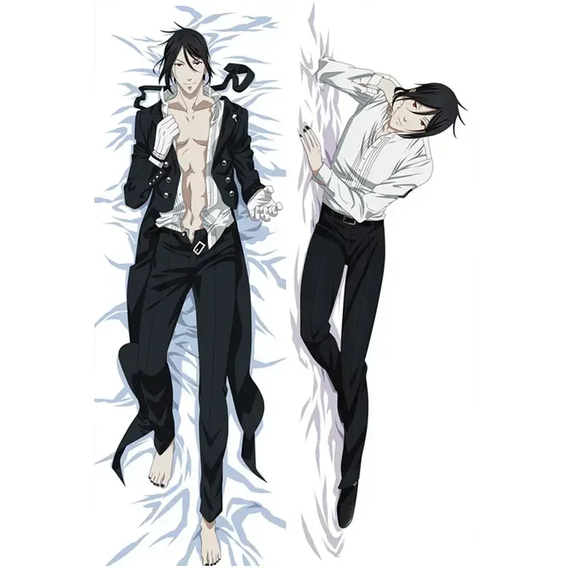 

Anime Black Bulter pillow Covers Kuroshitsuji Dakimakura case Sexy girls 3D Double-sided Bedding Hugging Body pillowcase BB01A