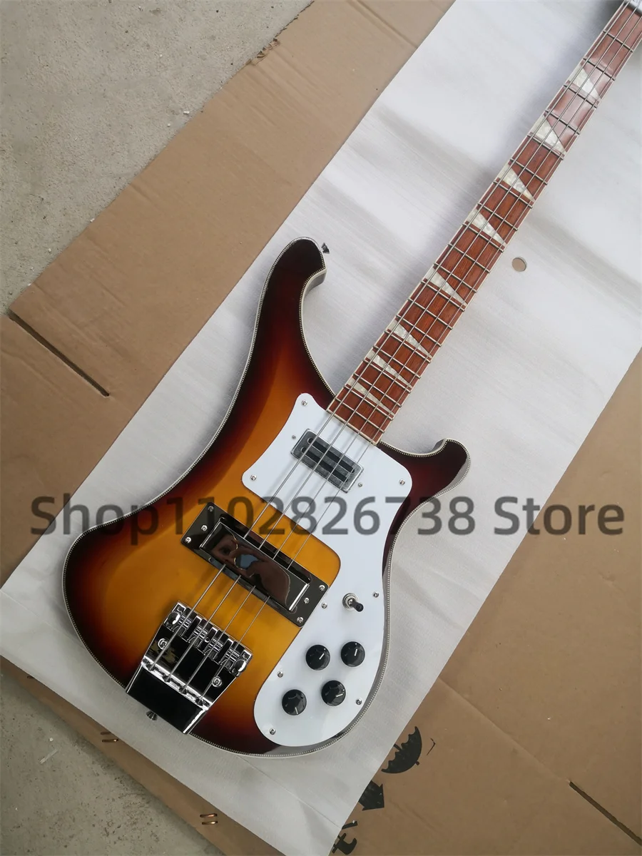 Sunset electric bass 4-string 4003 bass maple neck through the body wood grain binding red rosewood fingerboard fin Mosaic