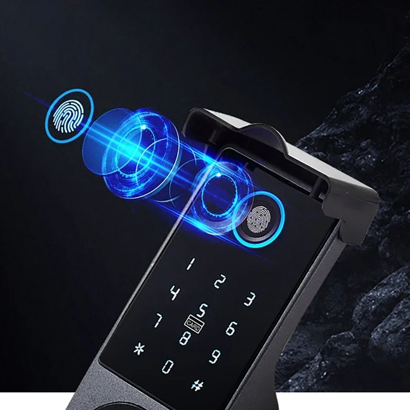 

TTLock Version Built In Gateway Smart Lock Tuya Fingerprint+Password+Key+IC Card Remote Control Unlocking Electric Rim Locks