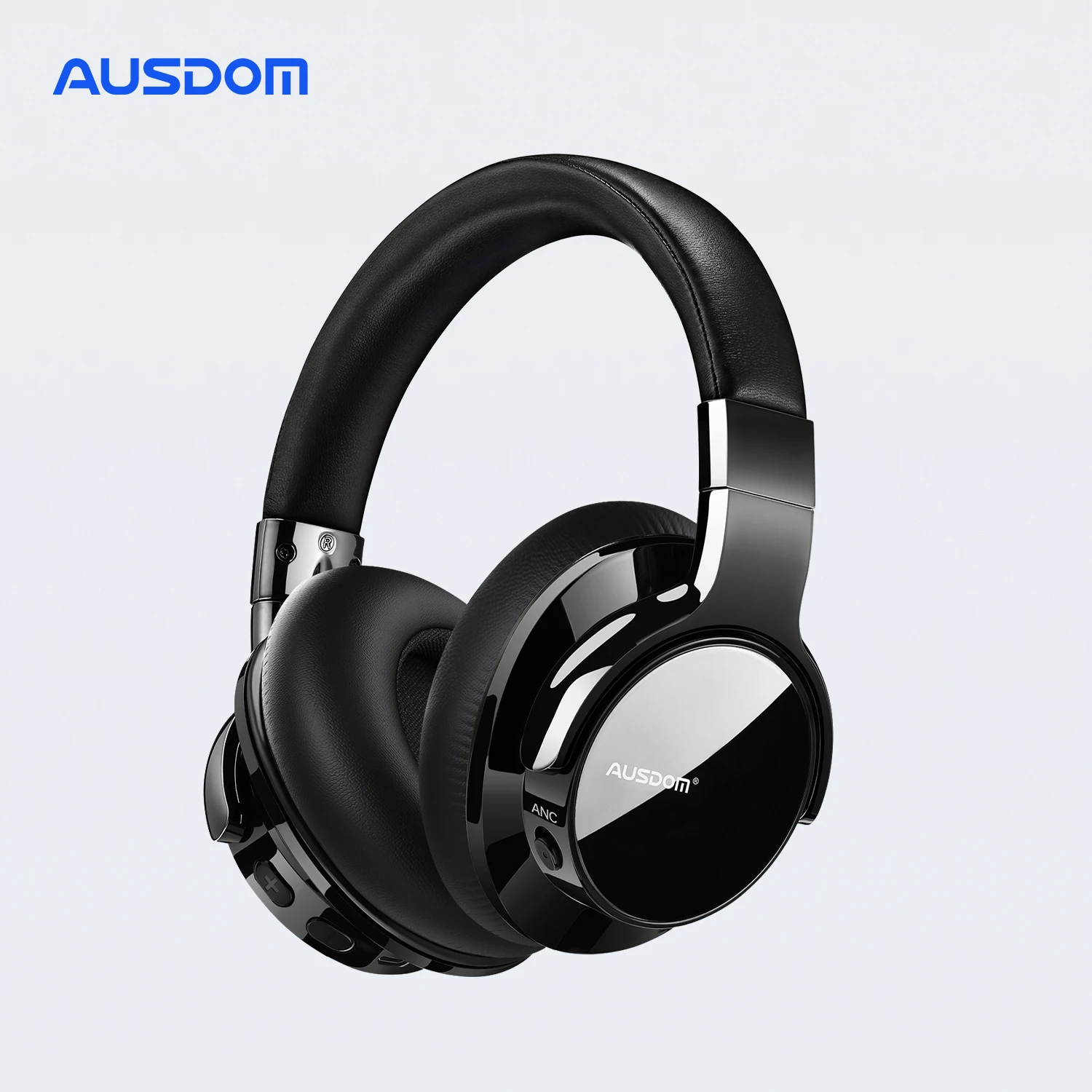 AUSDOM ANC8 Active Noise Cancelling Wireless Headphones Bluetooth Headset with Super HiFi Deep Bass 60H Playtime For Travel Work