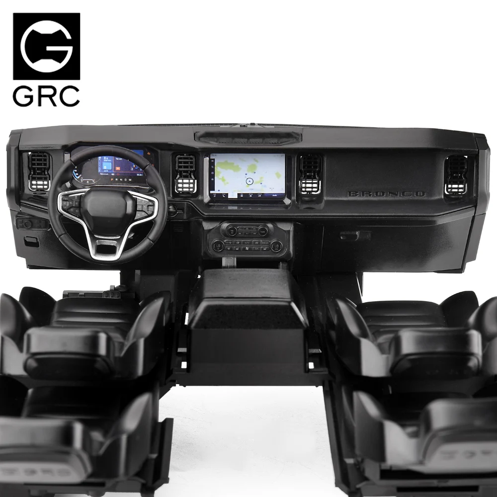 For 1/10 Rc Crawler Car Trax/as Trx4 Bronco 2021 Interior Dashboard Simulation Central Control Seat Modification Part G175g