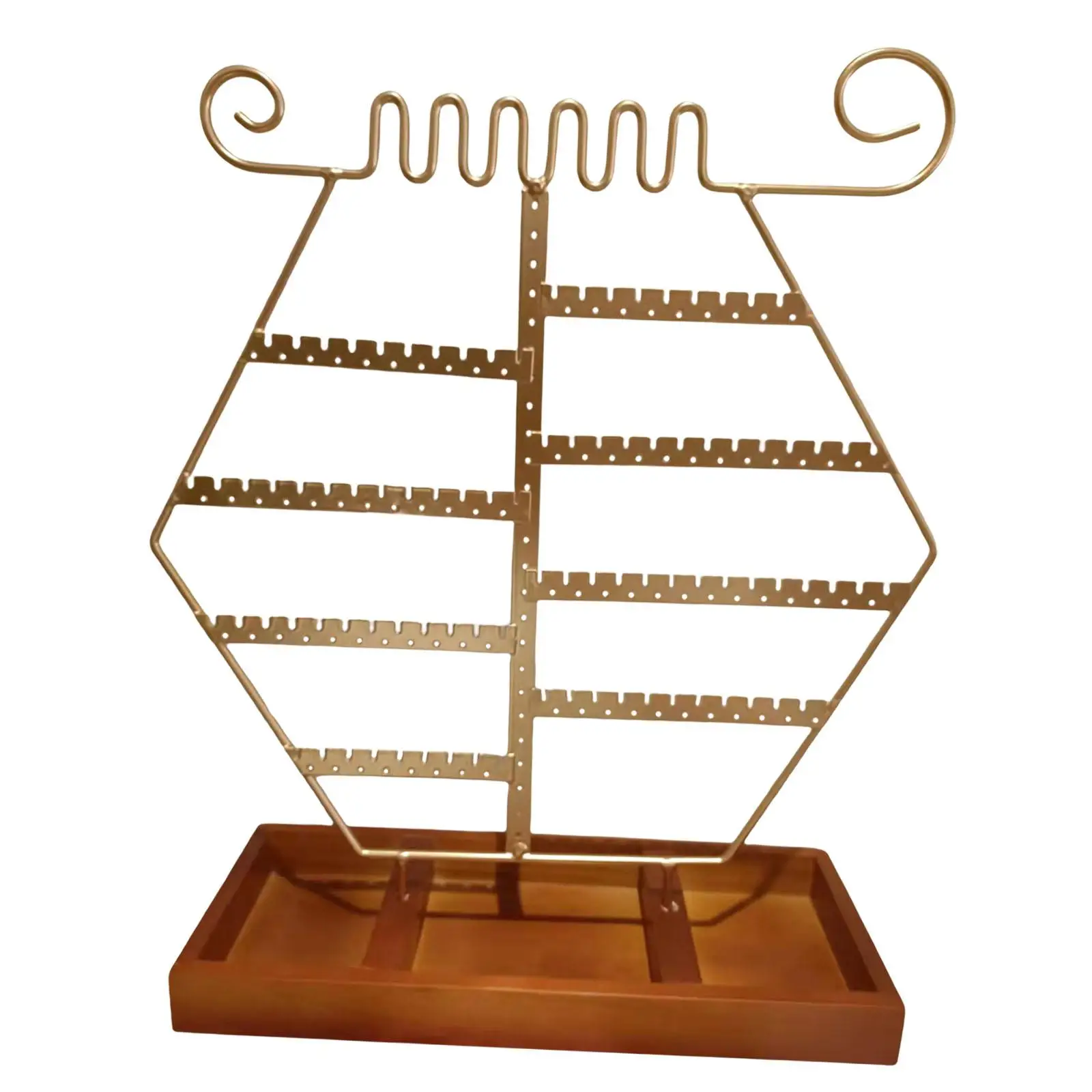 Jewelry Display Stand, Nail Polish Earing Stand Rack Watches Necklace Table Top Bracelet Ear Studs Hanging Holder Girls Gift