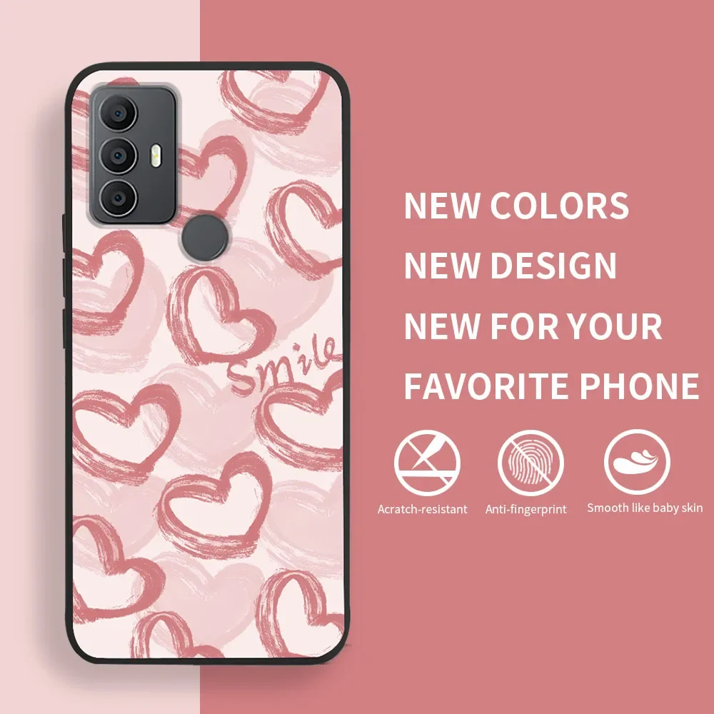 For TCL 30 SE Case 306 305 Simple Love Silicone Bumper Soft Cover for TCL 30E 306 305 Cases for TCL30SE 30E TCL306 Funda Capa