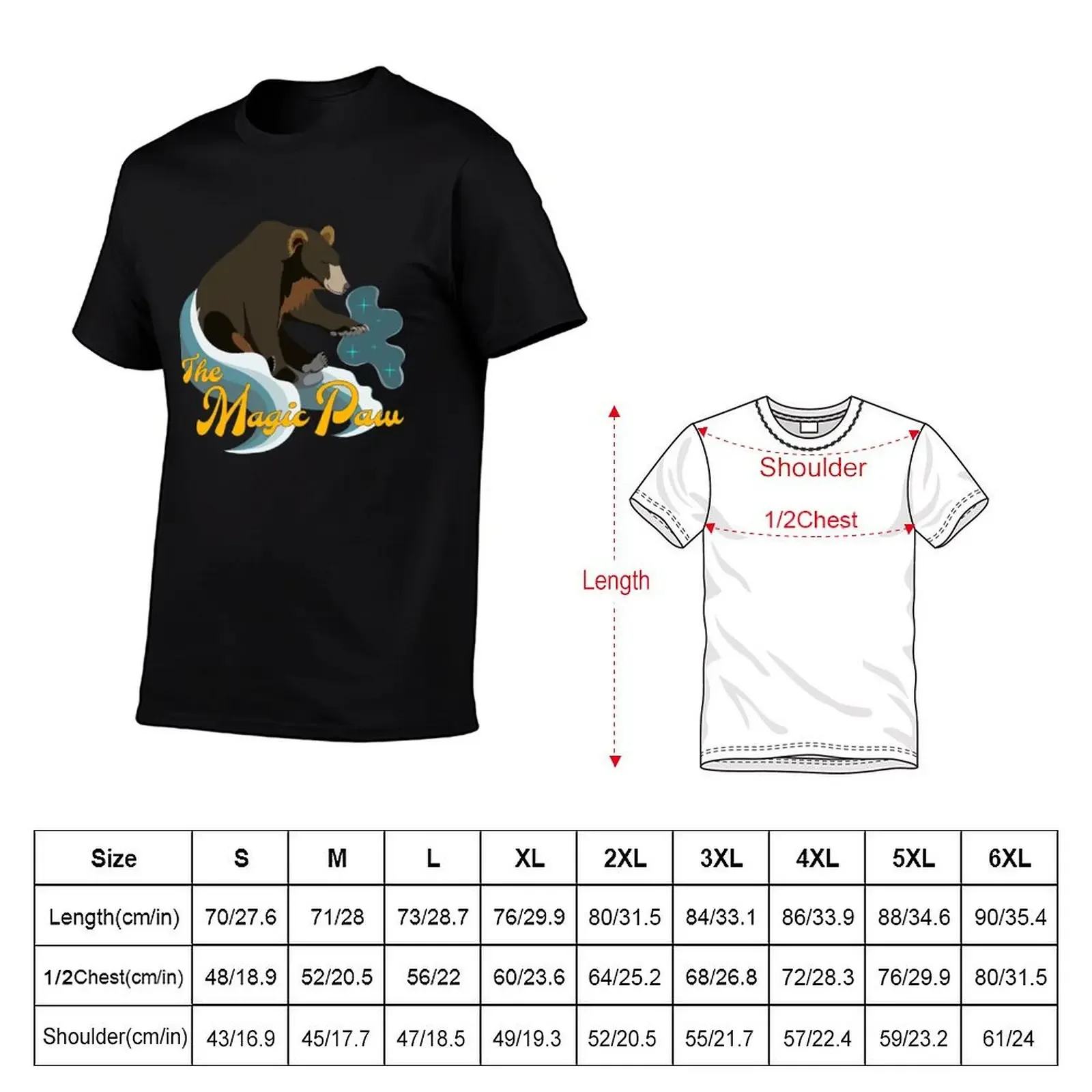 The Magic Paw T-Shirt graphic t shirts animal prinfor boys summer tops oversized mens clothing