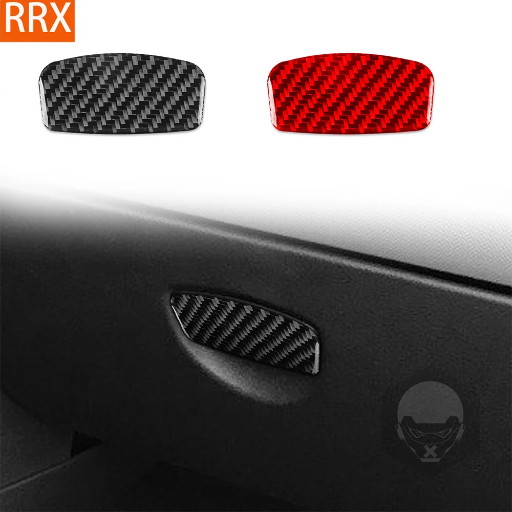 For Renault Clio 2002-2005 Real Carbon Fiber Stickers co-pilot Storage switch Panel Cover Car Accessories Interior decorative
