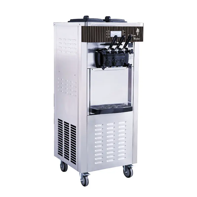 

Commercial 3 flavor soft ice cream makers machine soft serve ice cream machine Automatic gelato ice cream making machine stand