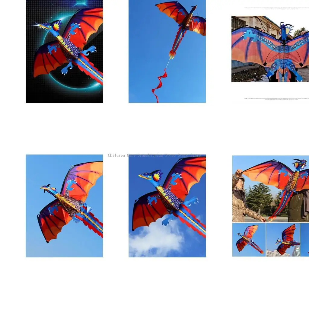 Cometa dinosaurio para w/ string kids aire libre playa para jugar en familia